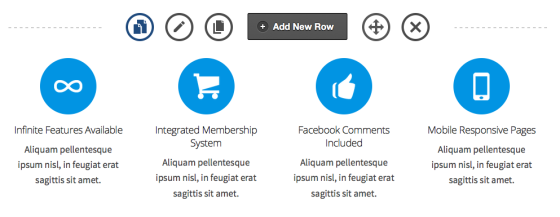 OptimizePress copy paste rows button
